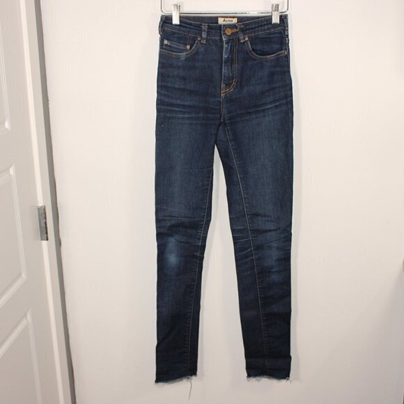 Acne Studios Pin Raw Reform High Rise Skinny Size 25 - Picture 1 of 5